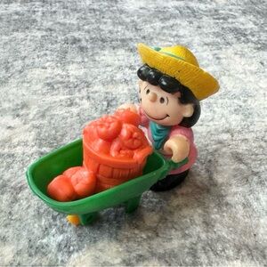 Vintage 1990’s Peanuts Lucy PVC figure w/ basket of apples